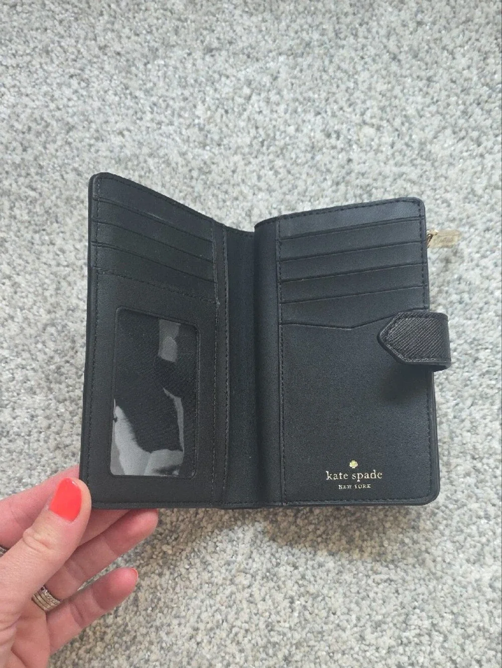 kate spade Two-Tone Black and Beige Wallet
